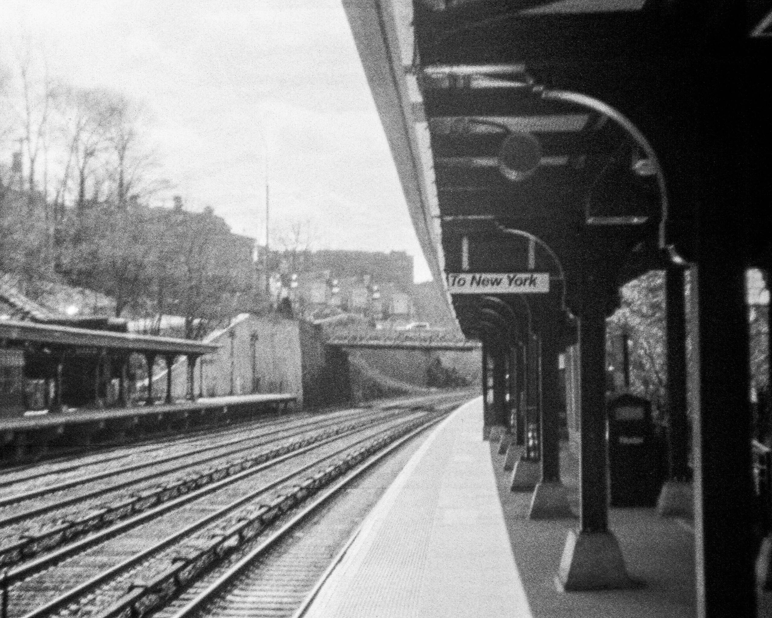 dobbs ferry train station, Feb 28th 2020